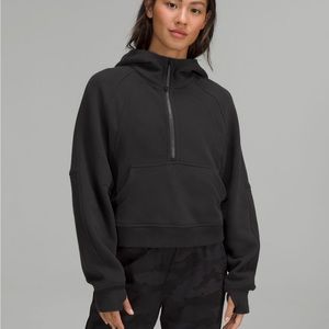 lululemon scuba half zip, black